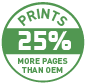 Print 25% More Pages