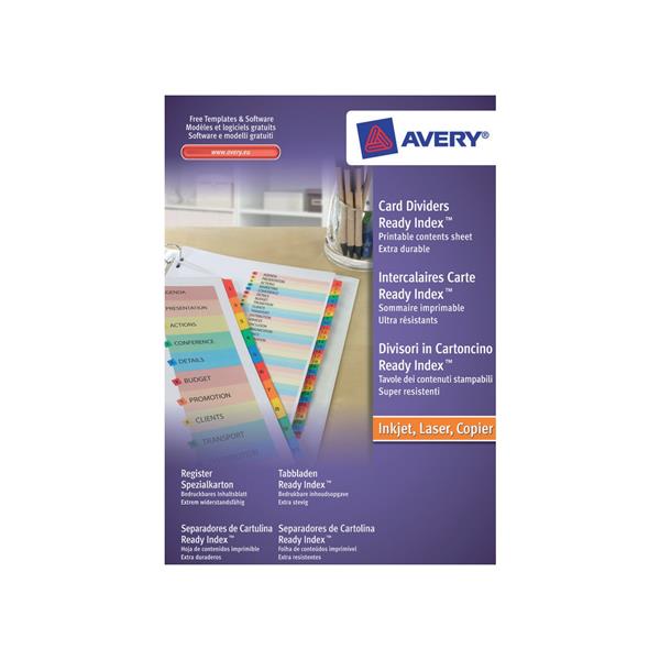 Avery, 1931[^]261344 ReadyIndex Dividers Card with Coloured