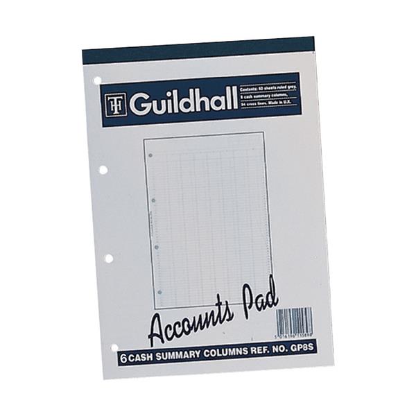 Guildhall, 1931[^]81112 A4 Ruled Account Pad with 6 Cash