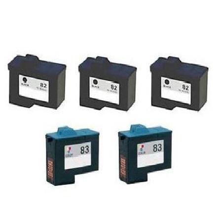 compatible multipack lexmark x6100 printer ink cartridges 5 pack -18l0032e