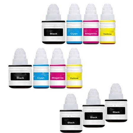Printerinks Multicolor Compatible Canon Pixma G3400 Printer Ink Cartridges (11 Pack) -Gi-490C Multipack