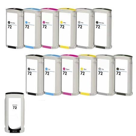 Printerinks Multicolor Compatible Hp Designjet T1100 Mfp Printer Ink Cartridges (13 Pack) -C9374a Multipack