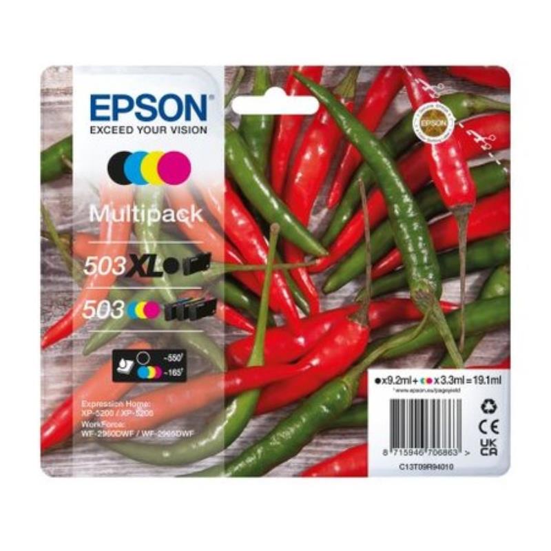 Epson 503XL/503 Ink Cartridge Multipack Chilli Xl Black /Standard Cmy - Image 14