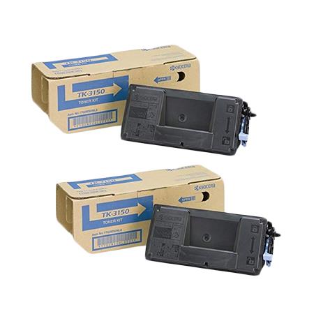 kyocera tk-3150 black original toners twin pack 2 pack