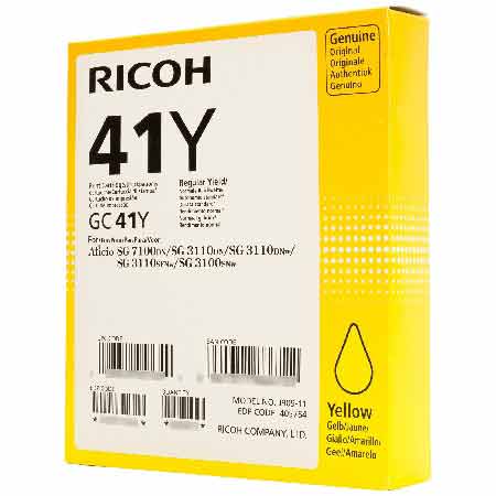 Ricoh Yellow 405764 Original Standard Capacity Ink Cartridge