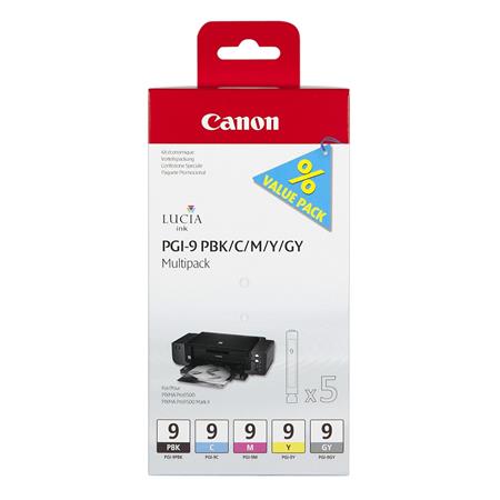 Canon PGI-9 Multi-Pack 5 BK C M Y/Grey Inkjet Cartridges for MX7600 & Pro 9500 - Image 11