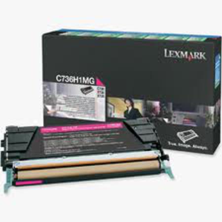 lexmark c736h1mg original magenta high capacity return program toner cartridge