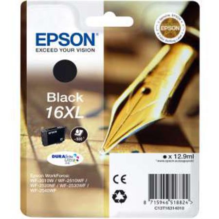 Image of Epson 16XL (T163140) Black Original DURABrite Ultra High Capacity Ink Cartridge (Pen)