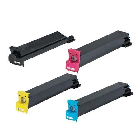 Printerinks Multicolor Compatible Konica Minolta Bizhub C203 Printer Toner Cartridges (4 Pack) -A0d7152 Multipack