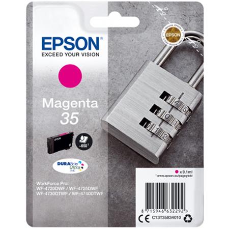 Image of Epson 35 (T3583) Magenta Original DURABrite Ultra Standard Capacity Ink Cartridge (Padlock)