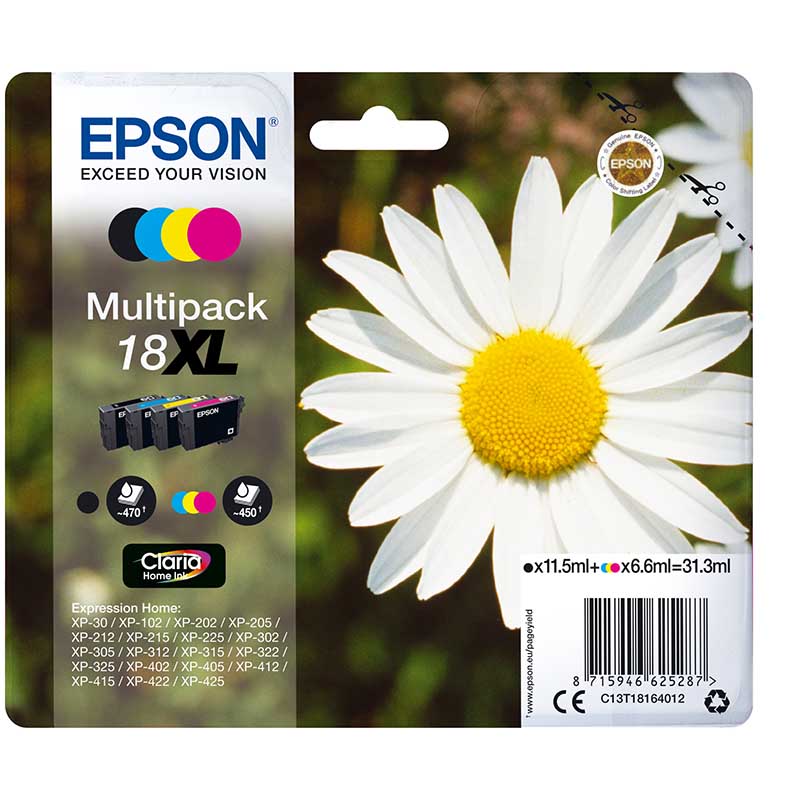 epson 18xl t18164010 original claria home high capacity multipack daisy