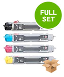 Printerinks Multicolor Compatible Xerox Phaser 6300Dn Printer Toner Cartridges (4 Pack) -106R01085 Multipack