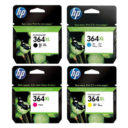 original multipack hp photosmart c5300 printer ink cartridges 4 pack -cn684ee