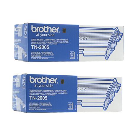 original multipack brother hl-2037e printer toner cartridges 2 pack -tn2005