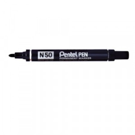 Pentel N50 Permanent Marker Bullet Tip Black PK12