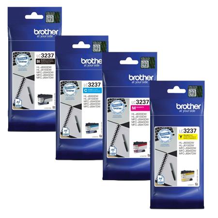 Brother Multicolor Mfc-J6947dw Printer Ink Cartridges (4 Pack) -Lc3237bk Multipack Original