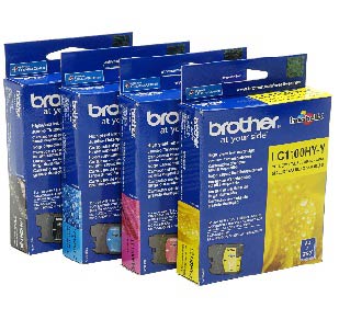 Brother Multicolor Mfc-6490Cw Printer Ink Cartridges (4 Pack) -Lc1100hybk Multipack Original