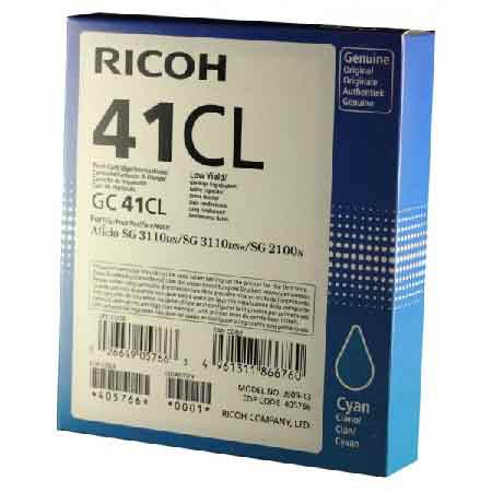 Ricoh Cyan 405766 Original Low Capacity Ink Cartridge
