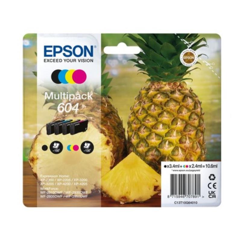 Epson 604 Multipack - Full Set of 4 Ink Cartridges - Pineapple (Original) C13T10 - Image 27