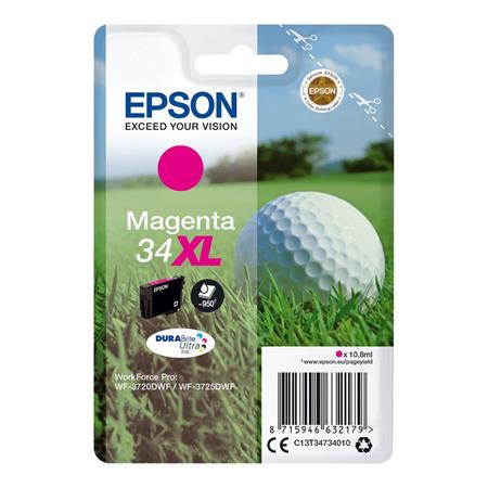Image of Epson 34XL (T3473) Magenta Original DURABrite Ultra High Capacity Ink Cartridge (Golf Ball)
