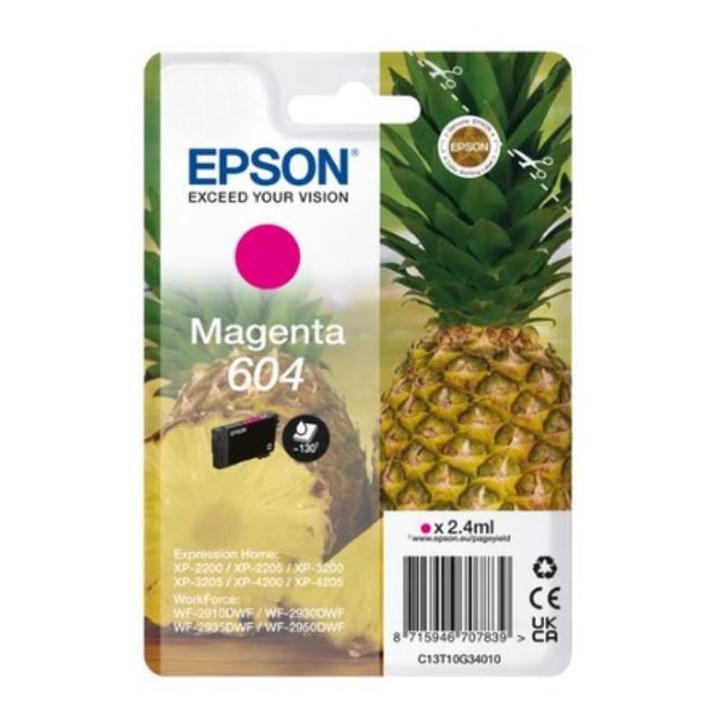 Genuine Epson Pineapple 604 Magenta Ink Cartridge T10G3 C13T10G34010 vacuum seal - Image 16