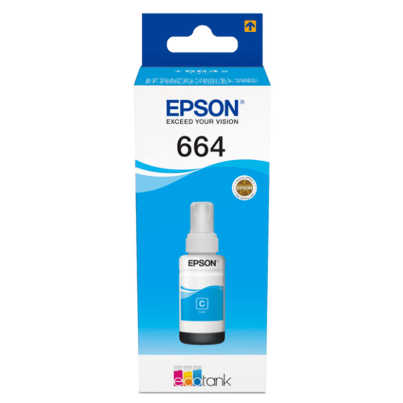 Epson Cyan T6642 Original Ink Bottle (C13t664240)