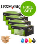 lexmark 80c20k0y0 full set original toners 4 pack