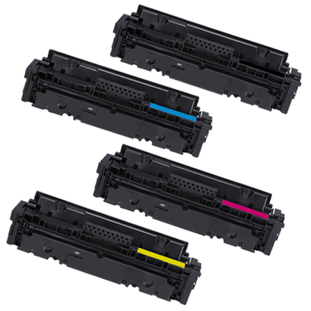 Printerinks Multicolor Compatible Canon 055Hbk/Hc/Hm/Hy Full Set High Capacity Toner Cartridges (4 Pack) Multipack