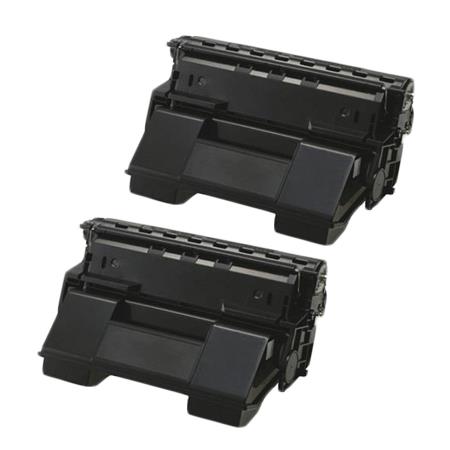 Printerinks Multicolor Compatible Epson S051173 Black Toner Cartridges (2 Pack) Twin Pack