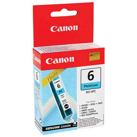 Canon Photocyan Bci-6Pc Photo Cyan Original Cartridge