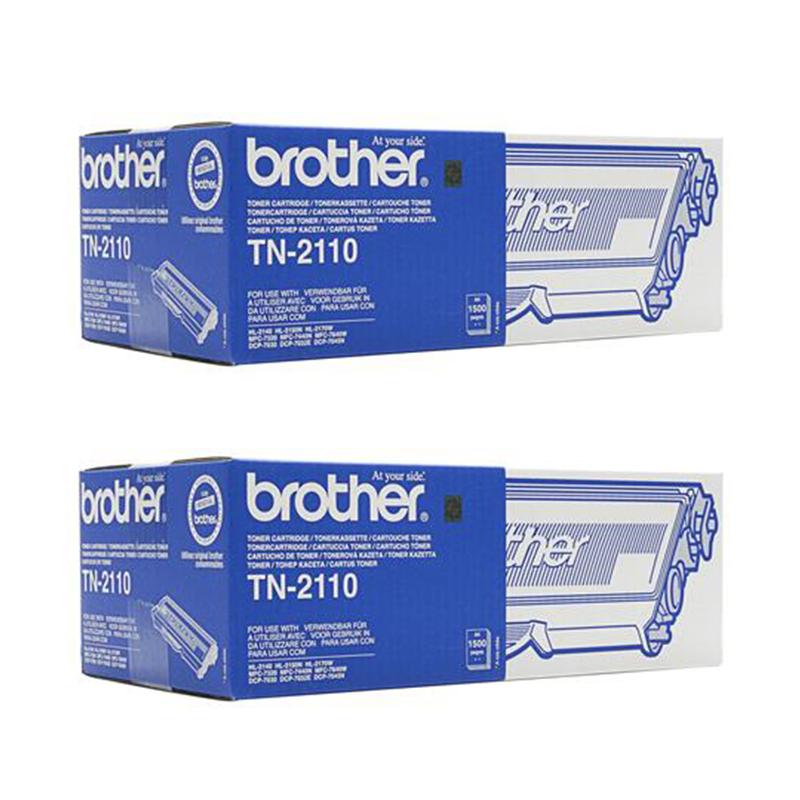 Brother Multicolor Hl-2140 Printer Toner Cartridges (2 Pack) -Tn2110 Multipack Original
