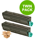 compatible multipack oki b4300n printer toner cartridges 2 pack -1103402
