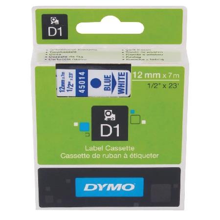 Dymo Blue/White 45014 (S0720540) Original Label Tape (12Mm X 7M) On