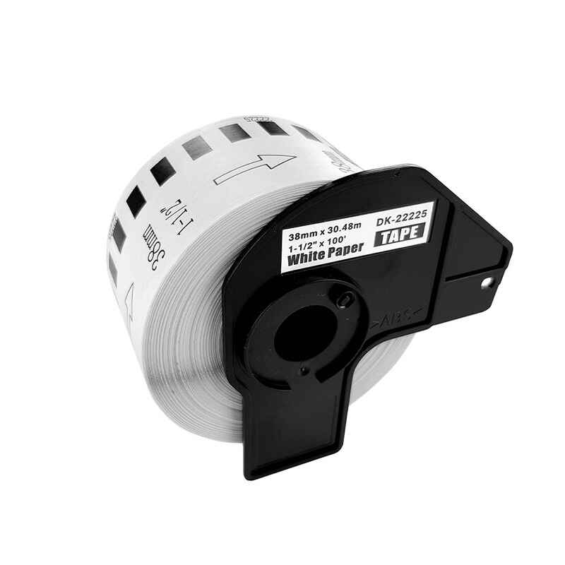 Printerinks Black/White Compatible Brother Dk-22225 Continuous Label Tape (38Mm X 30.48M) On