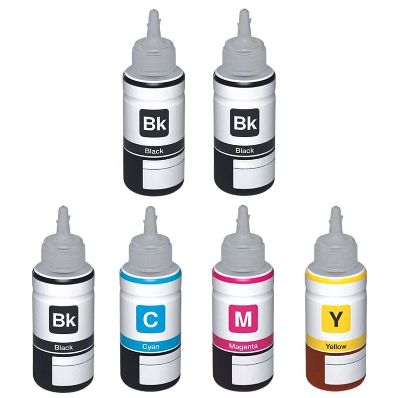 Printerinks Multicolor Compatible Epson Ecotank Et-5855 Printer Ink Cartridges (6 Pack) -T06b1 Multipack