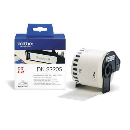 Brother Black/White Dk-22205 Original Continuous Paper Tape (62Mm X 30.48M) On