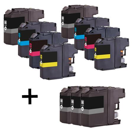 Compatible Multipack Brother MFC-J6920DW Printer Ink Cartridges (11 Pack) -LC123BK, LC123BKBP, LC123BKBPRF