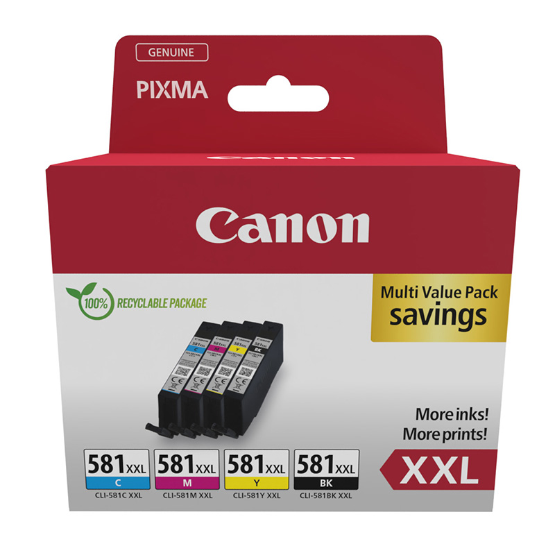 CANON CLI-581XXL Ink Cartridge CMYBK MULTI - 1998C007 - Image 13