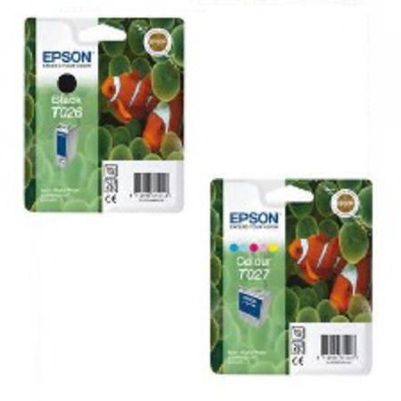 epson t026t027 set original inks 2 pack