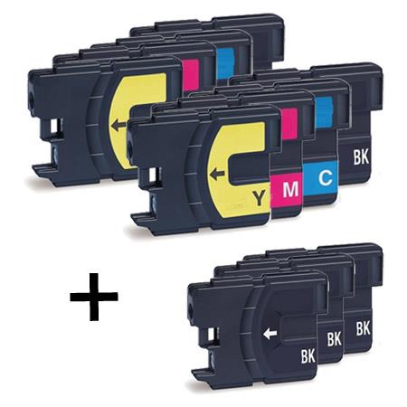 Printerinks Multicolor Compatible Brother Dcp-375Cw Printer Ink Cartridges (11 Pack) -Lc980bk Multipack
