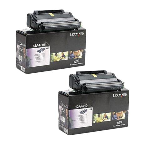 lexmark 12a4710 black original return program toners twin pack 2 pack
