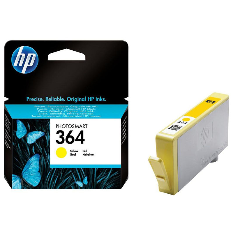 Hp Yellow 364 Original Standard Capacity Ink Cartridge With Vivera Ink