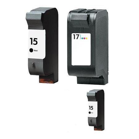 Printerinks Multicolor Compatible Hp Deskjet 825Cvr Printer Ink Cartridges (3 Pack) -C6615de Multipack