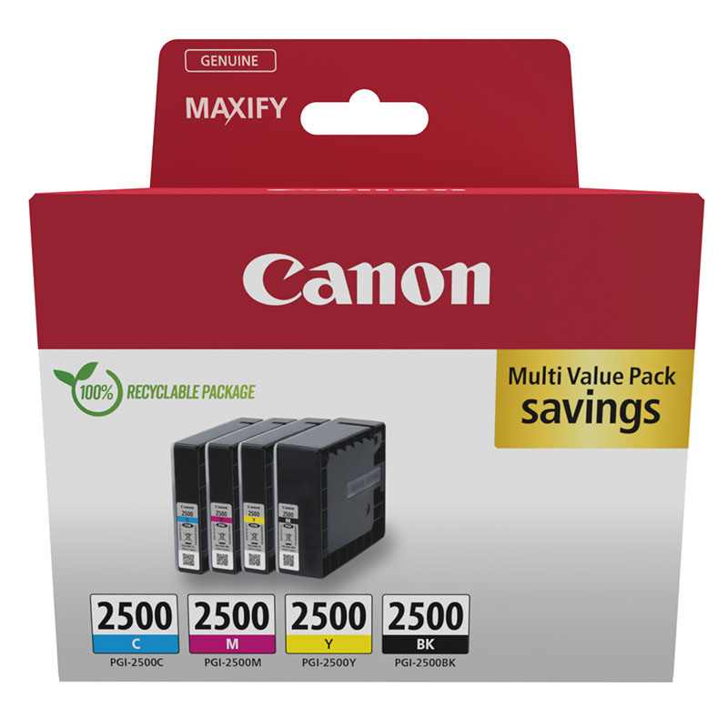 Canon PGI-2500 Inkjet Cartridge Multi Value Pack CMYK - Image 9