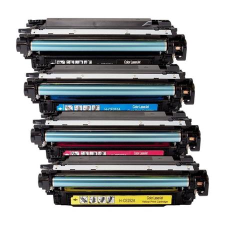 compatible multipack hp 504x504a full set toner cartridges 4 pack