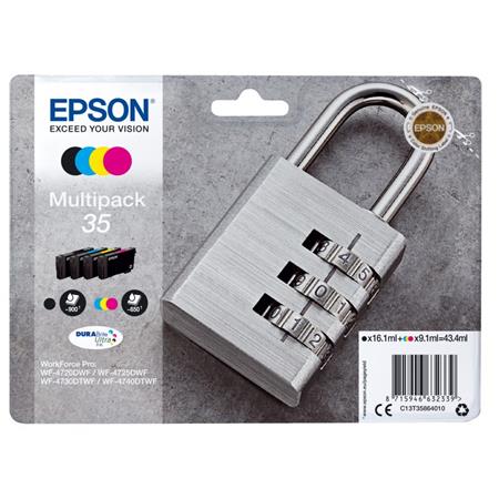 Epson 35 Padlock Black Cyan Magenta Yellow Standard Capacity Ink - Image 12