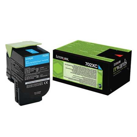 lexmark 702xc 70c2xc0 cyan original extra high capacity return program toner cartridge