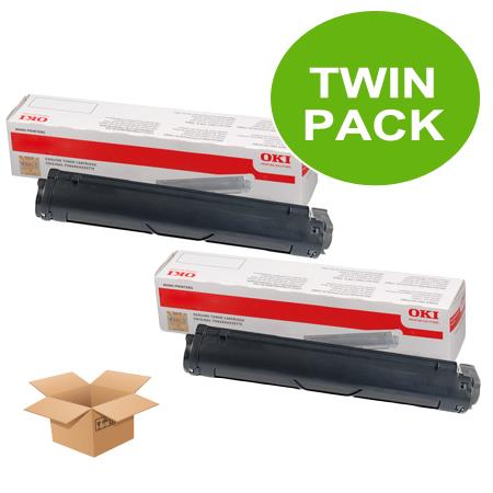 oki 40433203 black original toners twin pack 2 pack