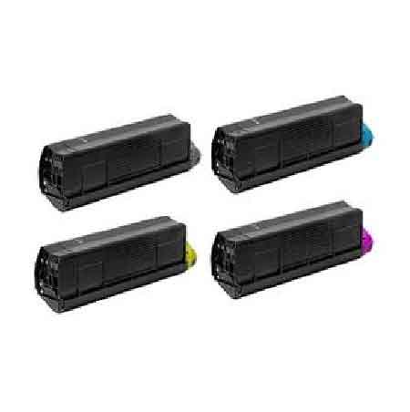 original multipack oki c5000 printer toner cartridges 4 pack -42127408
