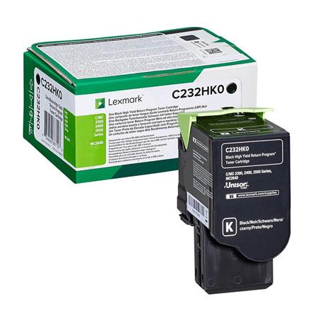 lexmark c232hk0 black original high capacity return program toner cartridge
